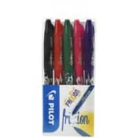 Pilot FriXion Ball non-retractable Rollerball Pen Assorted 0.35 mm Medium Refillable 50% Recycled Pack of 5