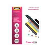 Fellowes Laminating Pouches A4 Glossy 250 microns (2 x 250) Transparent Pack of 100