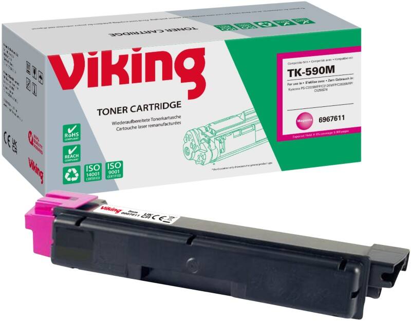 Viking TK-590M Compatible Kyocera Toner Cartridge Magenta