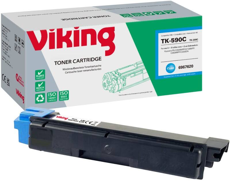 Viking TK-590C Compatible Kyocera Toner Cartridge Cyan