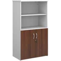 Dams International Combination Unit with Lockable Door and 3 Shelves Universal 800 x 470 x 1440 mm White, Walnut