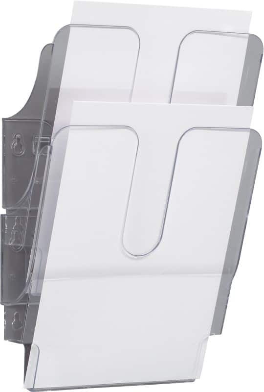 DURABLE Literature Holder Flexiplus A4 Polysterol Transparent 24.7 x 10 x 36 cm Pack of 2