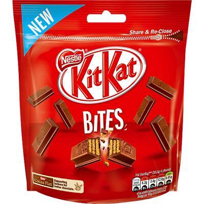 Nestlé KITKAT Bites Chocolate Sharing Bag No Artificial Colours, Flavours or Preservatives 104g