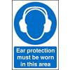 Safety Sign Ear Protection Area Plastic 60 x 40 cm