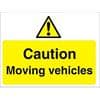 Warning Sign Moving Vehicles Fluted Board 45 x 60 cm