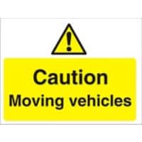 Warning Sign Moving Vehicles Fluted Board 45 x 60 cm