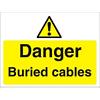 Warning Sign Buried Cables PVC 45 x 60 cm