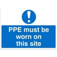 Mandatory Sign PPE Freestanding Corrugated Board 30 x 40 cm