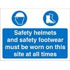 Site Sign Helmets & Shoes PVC 45 x 60 cm