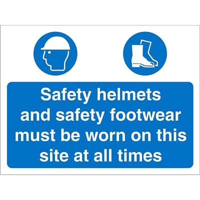 Site Sign Helmets & Shoes PVC 45 x 60 cm