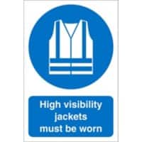 Mandatory Sign High Vis Freestanding Corrugated Board 60 x 40 cm