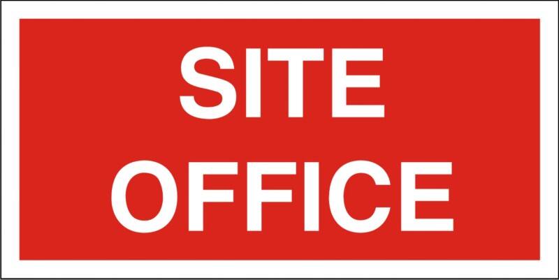 Information Sign Site Office Freestanding Corrugated Board 20 x 40 cm