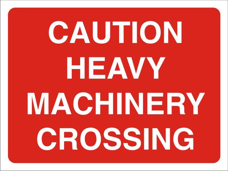 Information Sign Heavy Machinery Freestanding Corrugated Board 30 x 40 cm