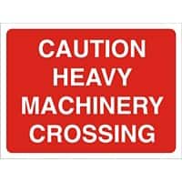 Site Sign Heavy Machinery Fluted Board 30 x 40 cm