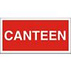Site Sign Canteen Fluted Board 10 x 20 cm