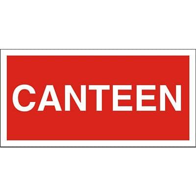 Site Sign Canteen Fluted Board 20 x 40 cm