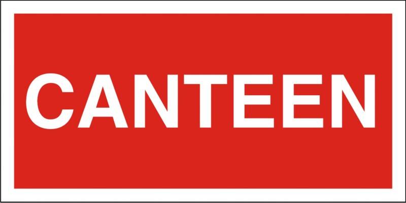 Information Sign Canteen Freestanding PVC (Polyvinyl Chloride) 20 x 40 cm
