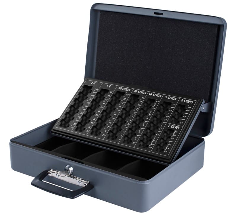Pavo Money Manager EUR Cash Box Key lock 368 x 280 x 115 mm Dark Grey