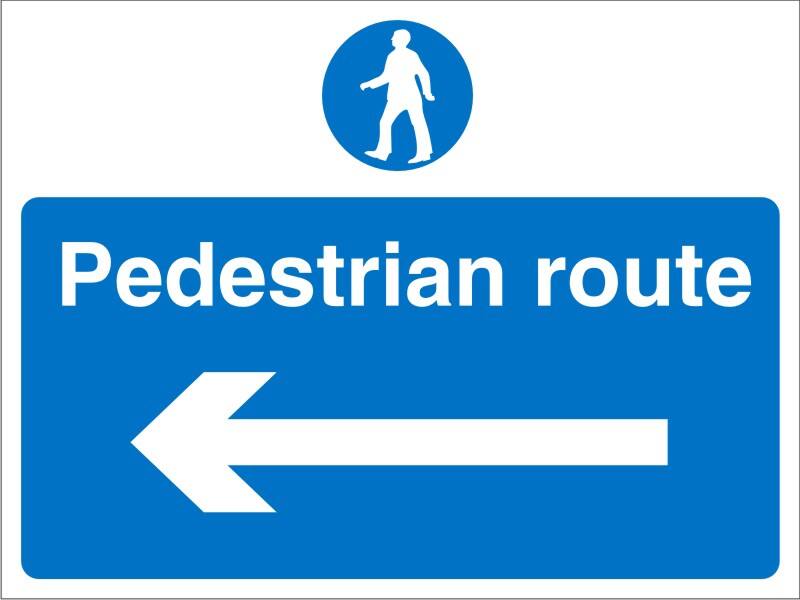 Information Sign Pedestrian Route Freestanding PVC (Polyvinyl Chloride) 30 x 40 cm