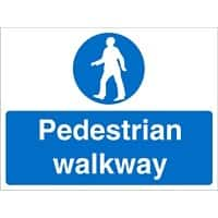 Mandatory Sign Walkway Fluted Board 30 x 40 cm