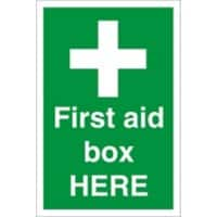 First Aid Sign First Aid Box Fluted Board 30 x 20 cm