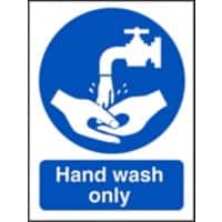 Catering Sign Hand Wash Only Vinyl 20 x 15 cm
