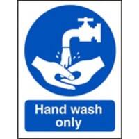 Catering Sign Hand Wash Only Vinyl 30 x 20 cm