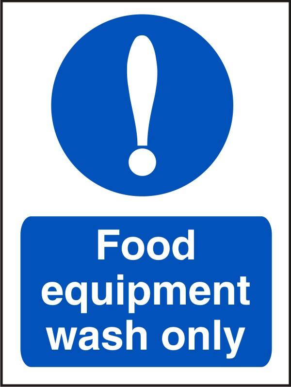 Sign Food Equipment Adhesive Vinyl 30 x 20 cm