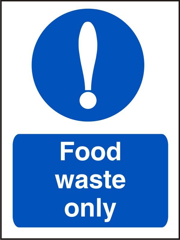 Sign Food Waste Adhesive Vinyl 30 x 20 cm