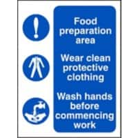 Catering Sign Food Preparation Vinyl 30 x 20 cm