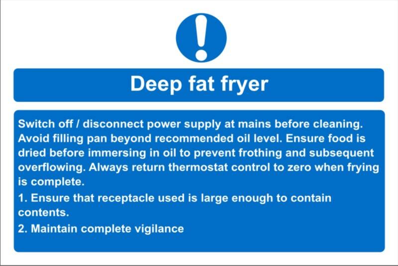 Sign Fat Fryer Adhesive Vinyl 15 x 20 cm