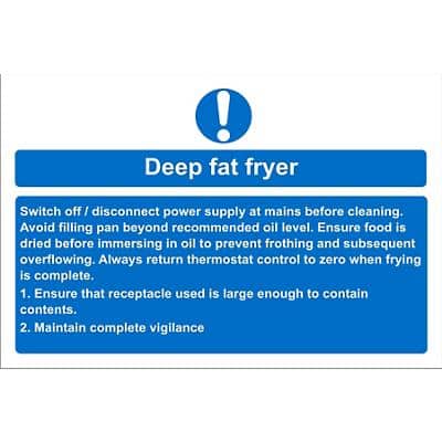 Catering Sign Fat Fryer Vinyl 15 x 20 cm