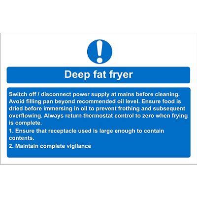 Catering Sign Fat Fryer Vinyl 20 x 30 cm