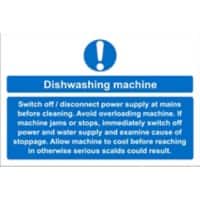 Sign Dishwashing Machine Adhesive Vinyl 20 x 30 cm