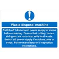 Catering Sign Waste Disposal Vinyl 15 x 20 cm