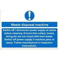 Catering Sign Waste Disposal Vinyl 15 x 20 cm