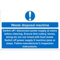 Catering Sign Waste Disposal Vinyl 20 x 30 cm