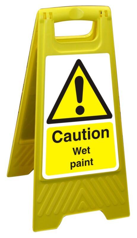 Warning Sign Wet Paint Freestanding PP (Polypropylene) 60 x 30 cm