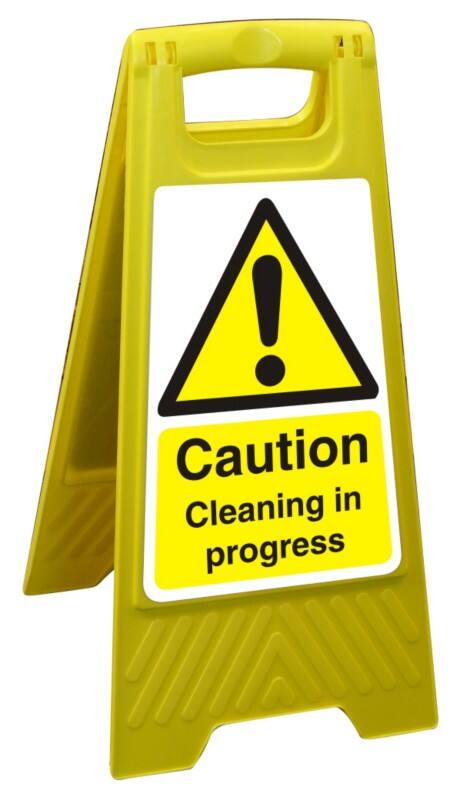 Warning Sign Cleaning In Progress Freestanding PP (Polypropylene) 60 x 30 cm