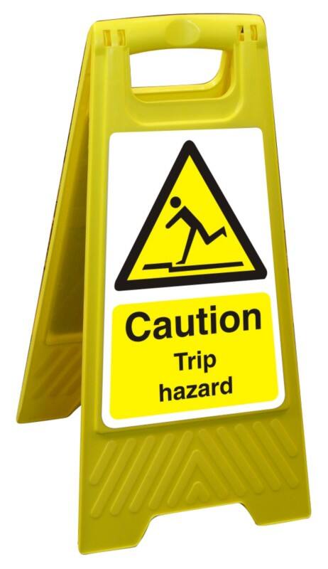 Warning Sign Trip Hazard Freestanding PP (Polypropylene) 60 x 30 cm