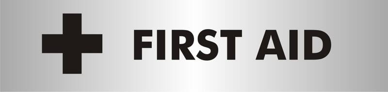 School Sign First Aid Adhesive Acrylic 4.5 x 19 cm