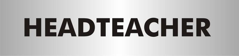 School Sign Head Teacher Adhesive Acrylic 4.5 x 19 cm