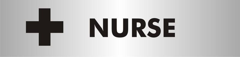 School Sign Nurse Adhesive Acrylic 4.5 x 19 cm