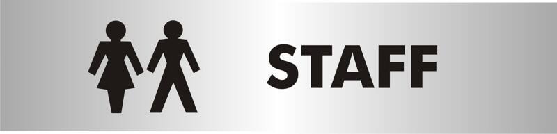 School Sign Staff Adhesive Acrylic 4.5 x 19 cm