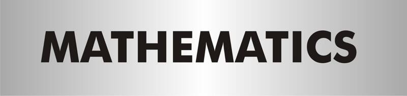 School Sign Mathematics Adhesive Acrylic 4.5 x 19 cm