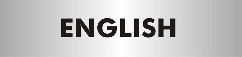 School Sign English Adhesive Acrylic 4.5 x 19 cm