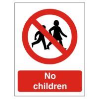 Prohibition Sign No Children Vinyl 20 x 15 cm