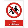 Prohibition Sign No Children Vinyl 20 x 15 cm