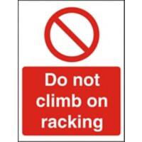 Prohibition Sign Do Not Climb Vinyl 20 x 15 cm