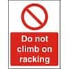 Prohibition Sign Do Not Climb Plastic 20 x 15 cm